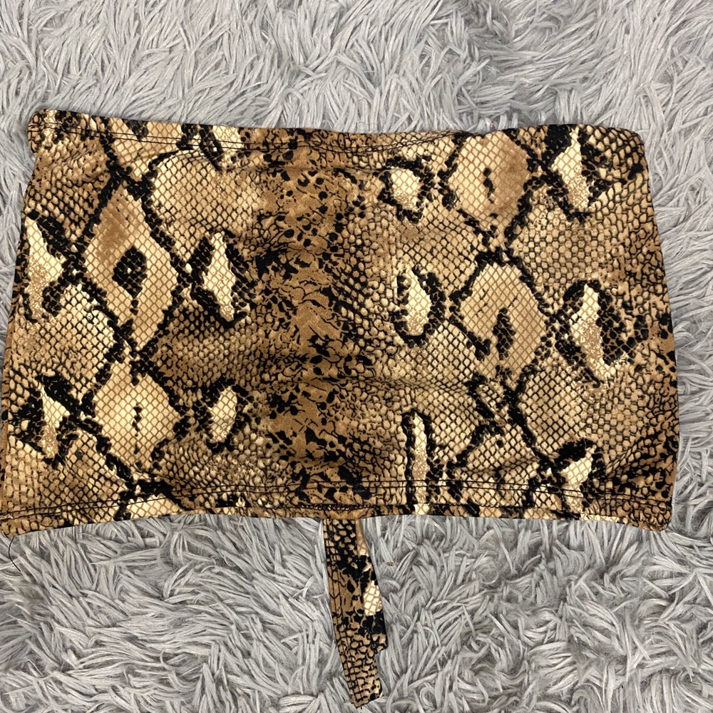 Snakeskin Tie Up Bandeau